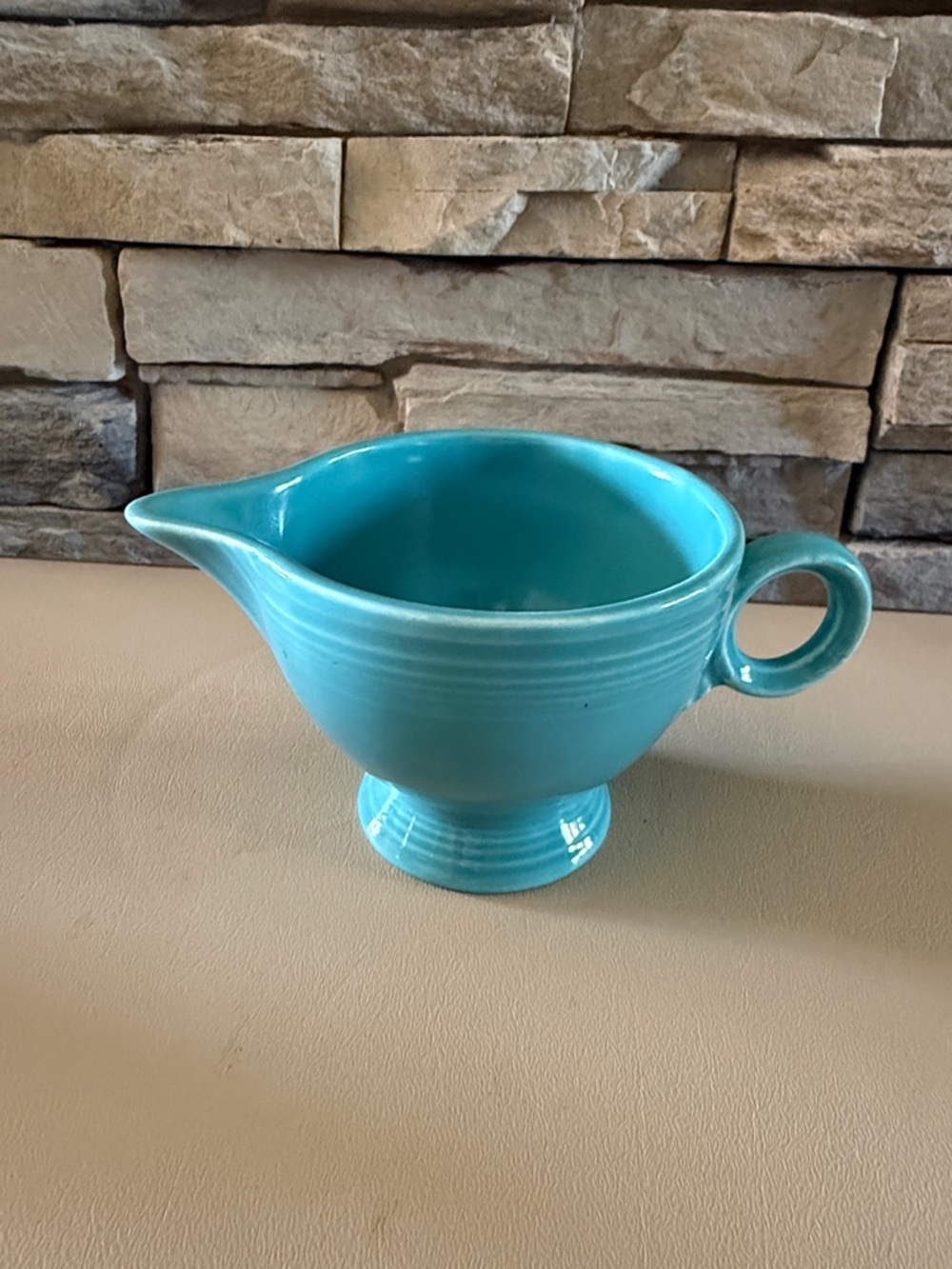Fiesta Turquoise Creamer with Loop Handle